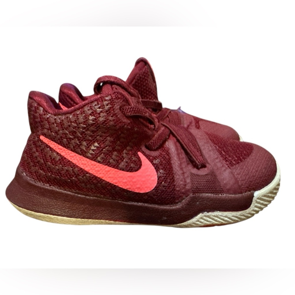 Nike Kyrie 3 TD 869984-681 Toddler Baby 6 Shoes Team Red Hot Punch White Irving